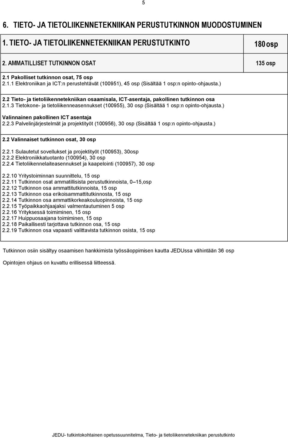 .3 Tietokone- ja tietoliikenneasennukset (00955), 30 osp (Sisältää osp:n opinto-ohjausta.) Valinnainen pakollinen ICT asentaja 2.