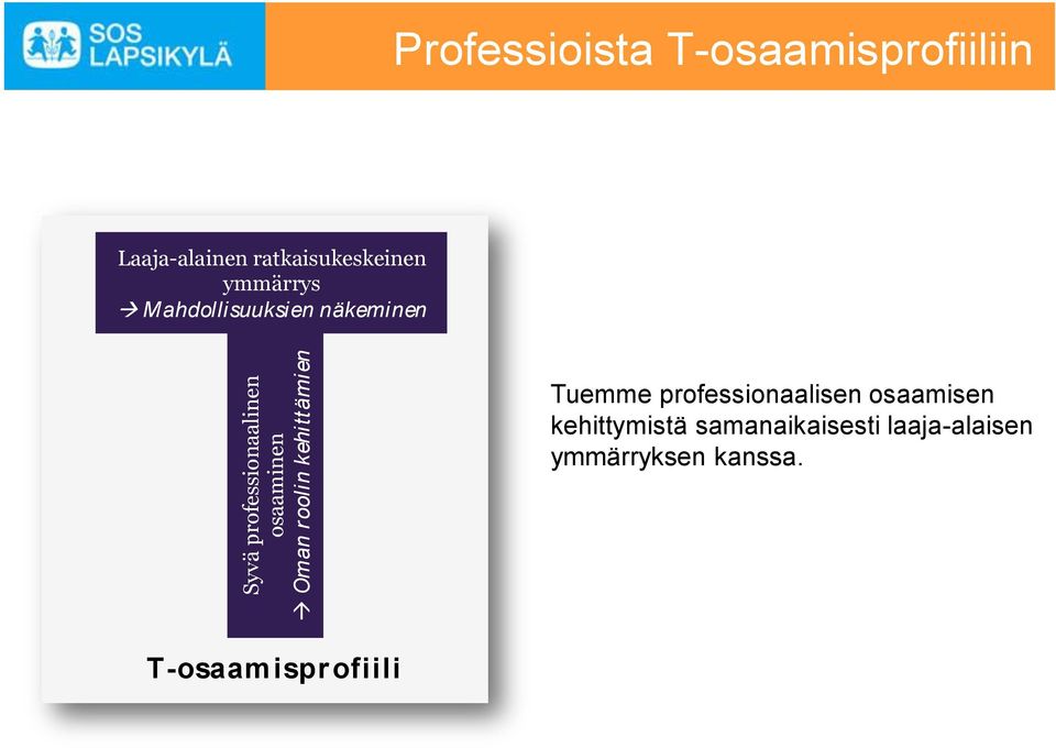 osaaminen à Oman roolin kehittämien Tuemme professionaalisen