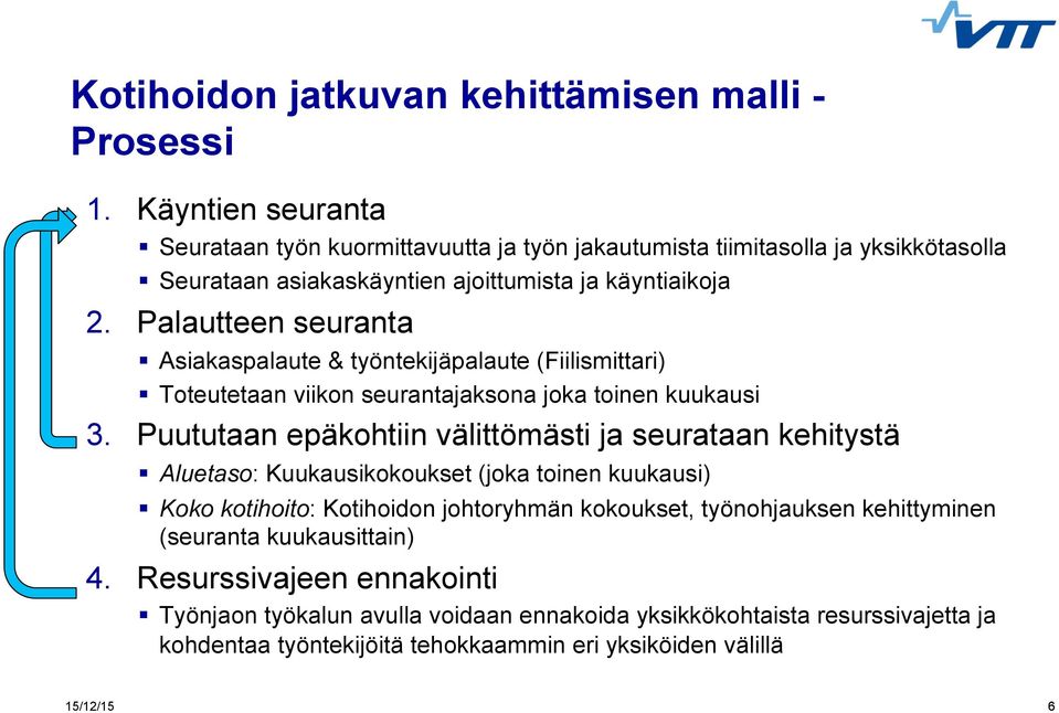 Palautteen seuranta Asiakaspalaute & työntekijäpalaute (Fiilismittari) Toteutetaan viikon seurantajaksona joka toinen kuukausi 3.