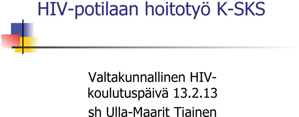 HIVkoulutuspäivä 13.2.