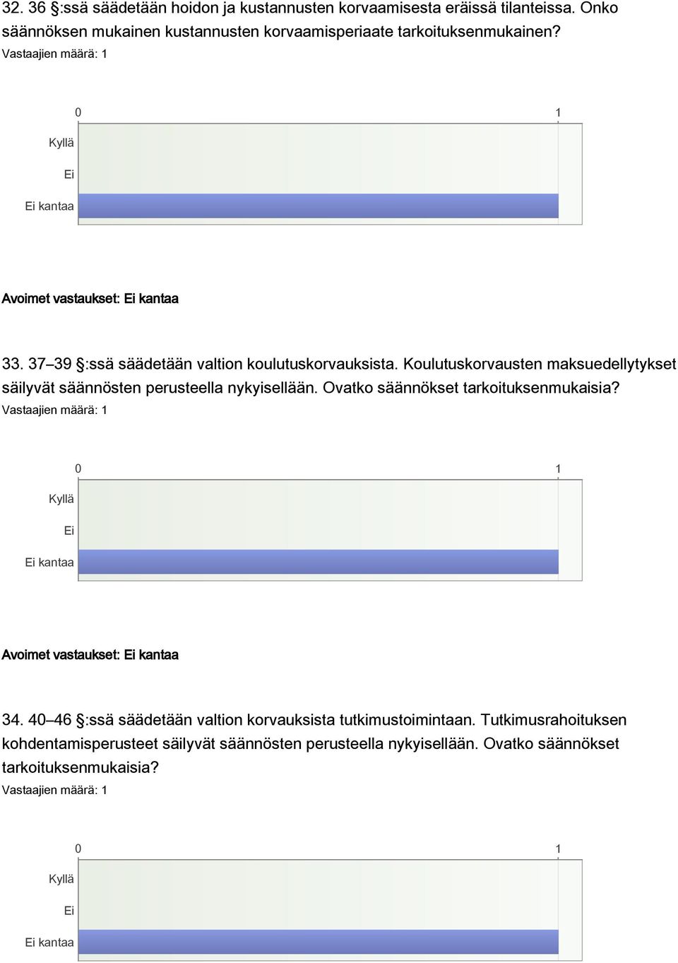 37 39 :ssä säädetään valtion koulutuskorvauksista. Koulutuskorvausten maksuedellytykset säilyvät säännösten perusteella nykyisellään.