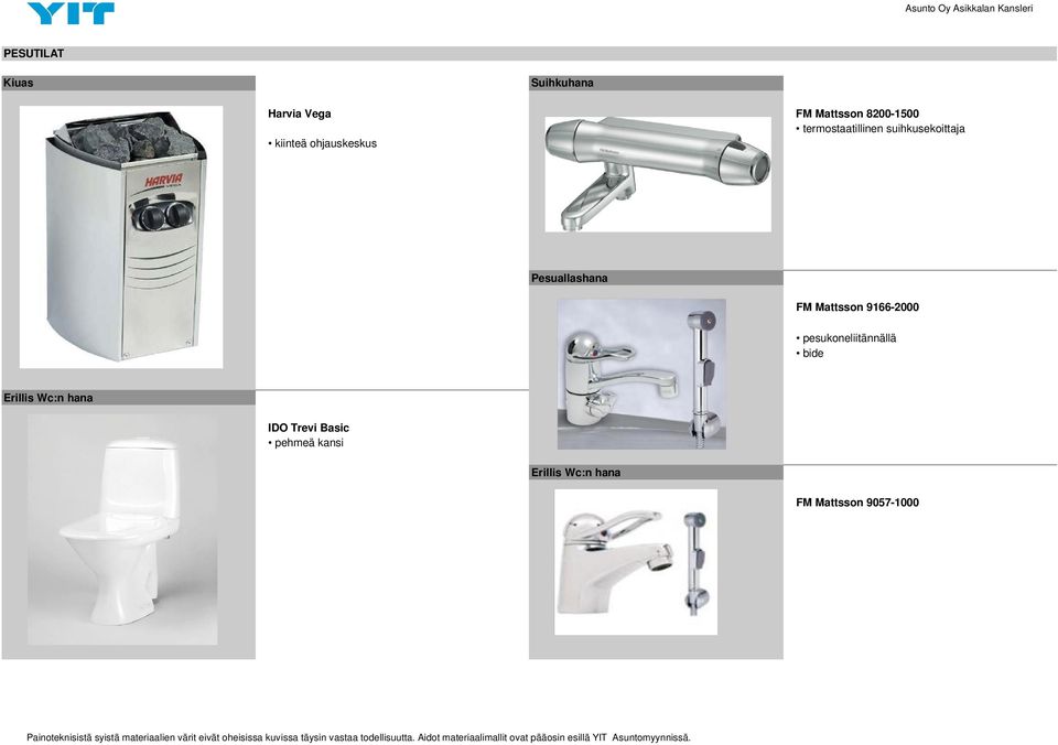 hana IDO Trevi Basic pehmeä kansi Erillis Wc:n hana FM Mattsson 9057-1000 Painoteknisistä syistä materiaalien