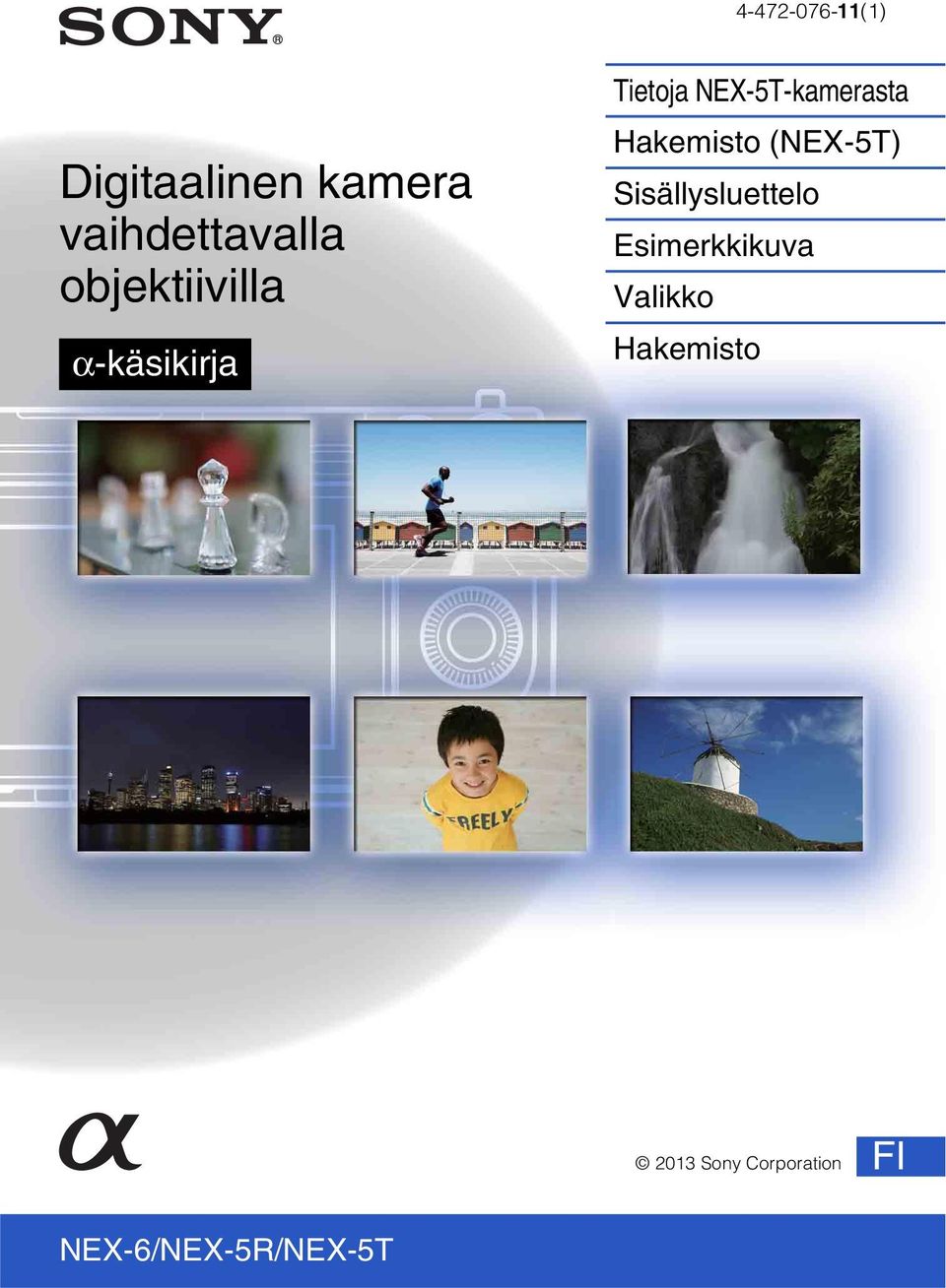 Hakemisto (NEX-5T) Sisällysluettelo Esimerkkikuva
