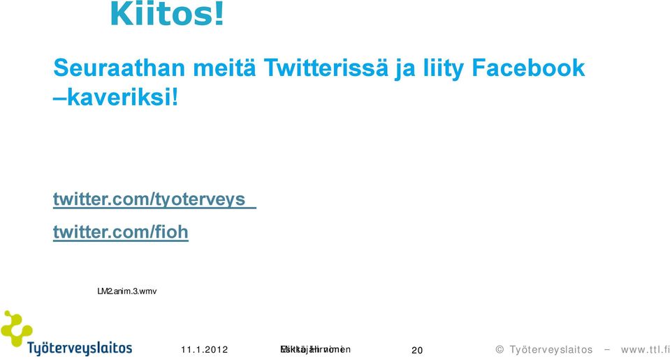 Facebook kaveriksi! twitter.