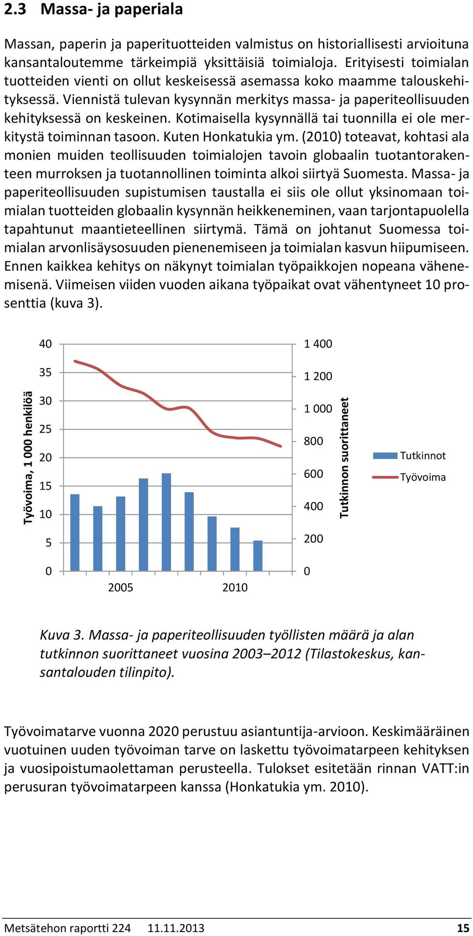 Kotimaisella kysynnällä tai tuonnilla ei ole merkitystä toiminnan tasoon. Kuten Honkatukia ym.