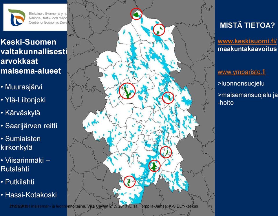 Ylä-Liitonjoki Kärväskylä Saarijärven reitti Sumiaisten kirkonkylä