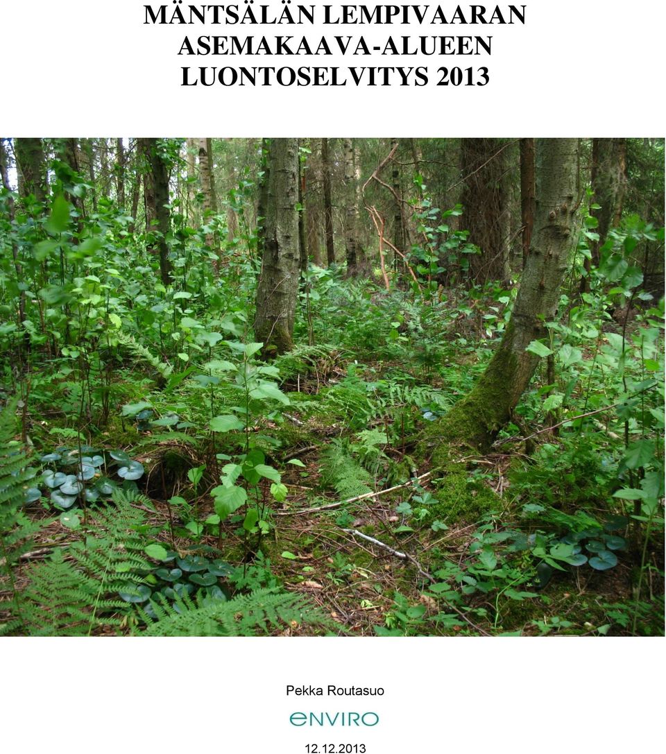 LUONTOSELVITYS 2013