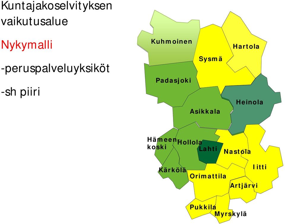 Padasjoki Asikkala Hartola Heinola Hämeenkoski