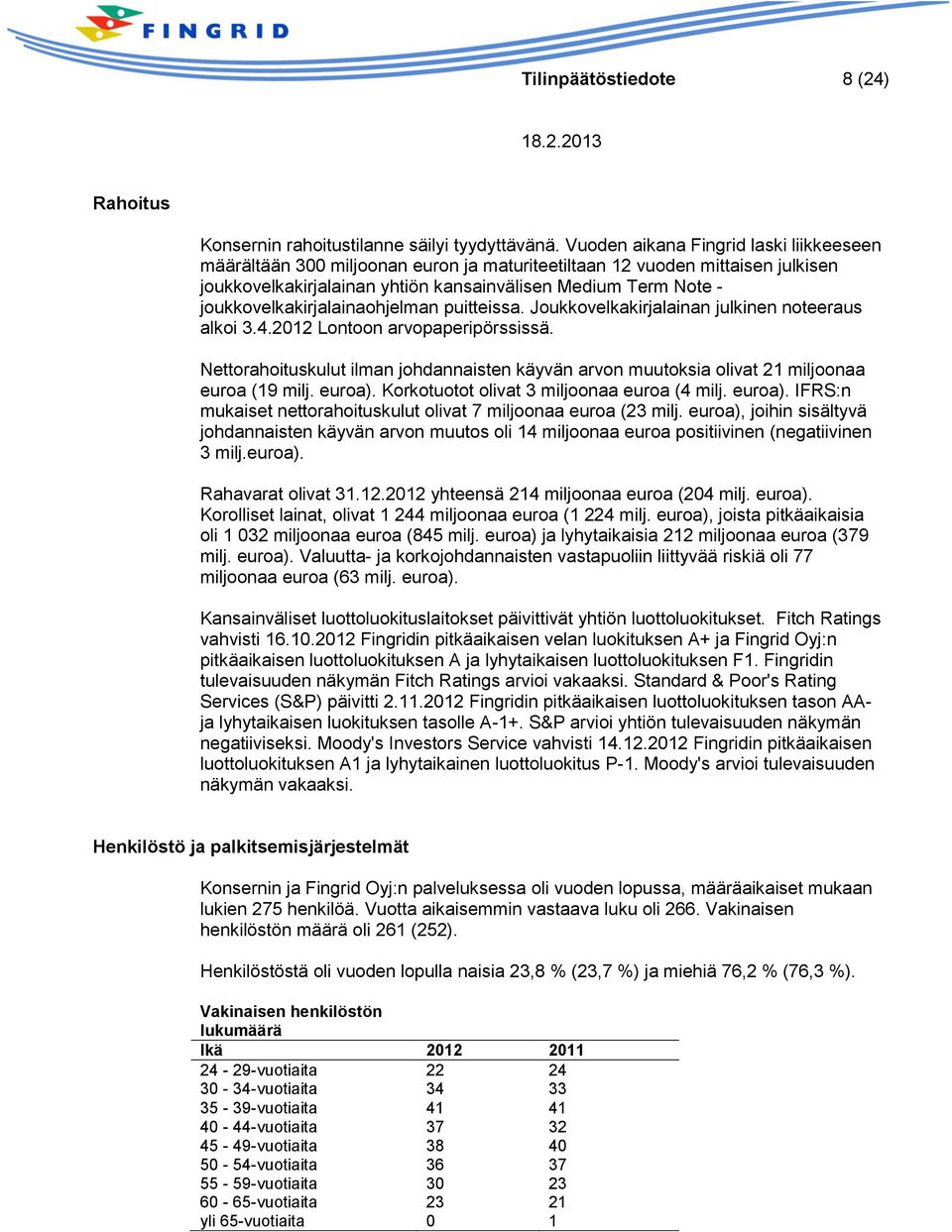 joukkovelkakirjalainaohjelman puitteissa. Joukkovelkakirjalainan julkinen noteeraus alkoi 3.4.2012 Lontoon arvopaperipörssissä.