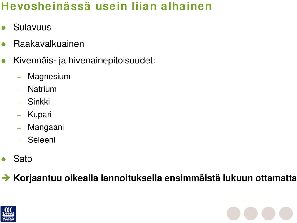 Magnesium Natrium Sinkki Kupari Mangaani Seleeni Sato