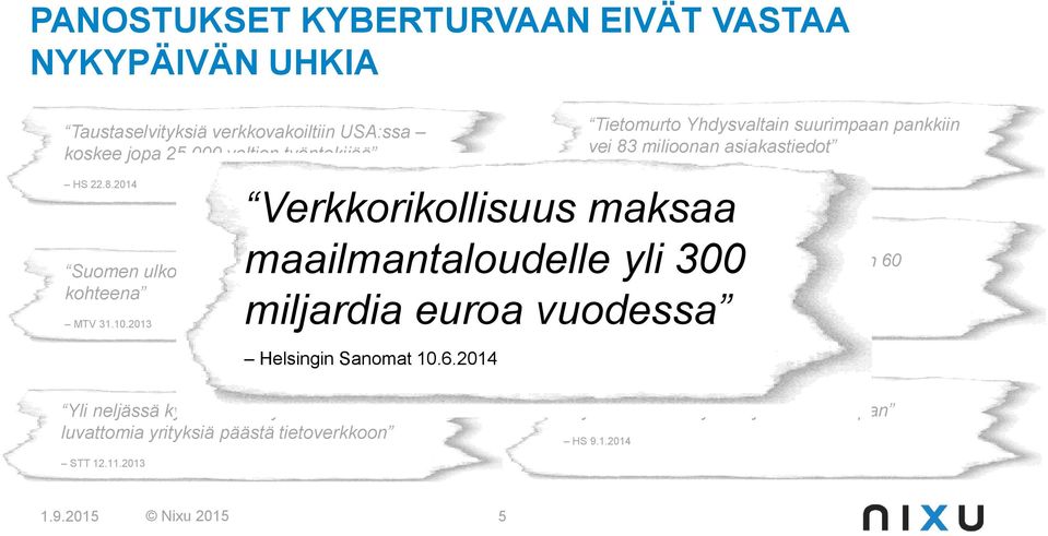 9.2014 miljardia euroa vuodessa Helsingin Sanomat 10.6.