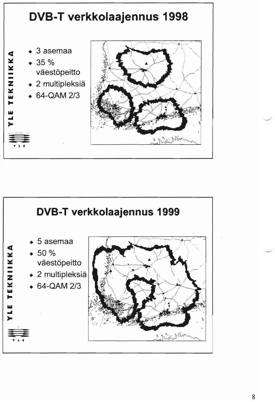 L I DVBT verkkolaajennus 1999 5 asemaa 50 %