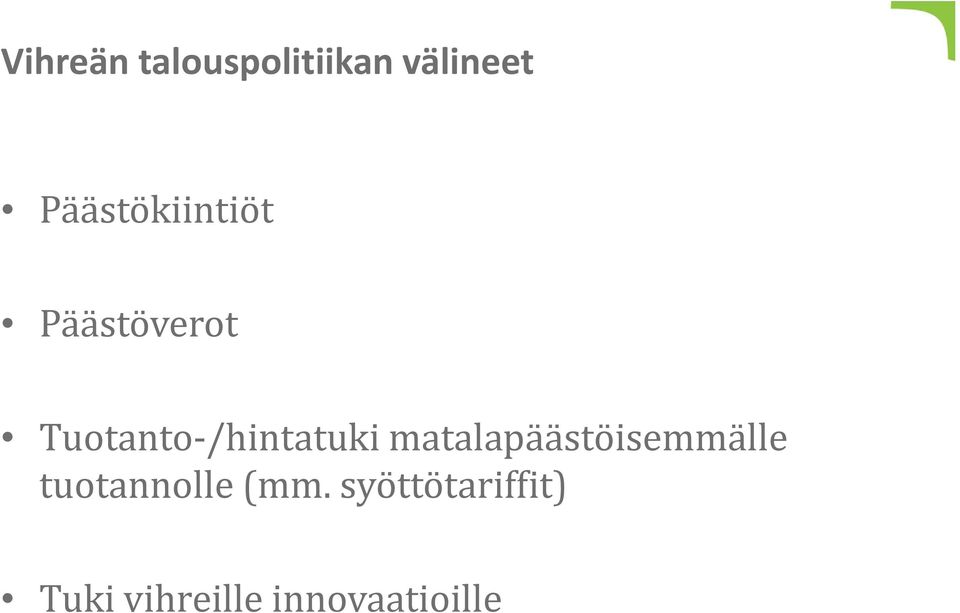 /hintatuki matalapäästöisemmälle