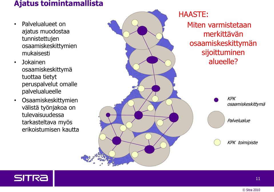 välistä työnjakoa on tulevaisuudessa tarkasteltava myös erikoistumisen kautta HAASTE: Miten