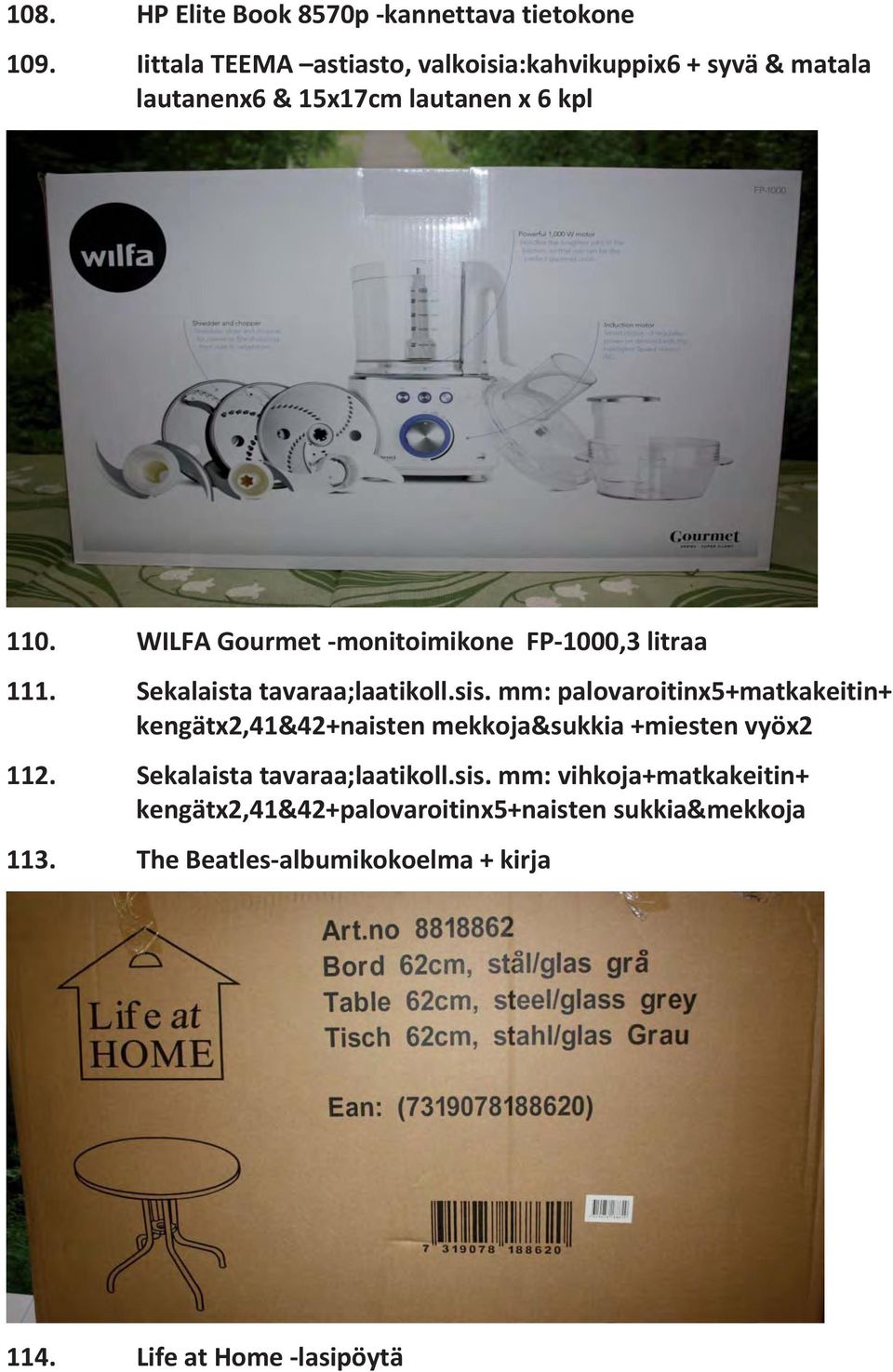 WILFA Gourmet -monitoimikone FP-1000,3 litraa 111. Sekalaista tavaraa;laatikoll.sis.