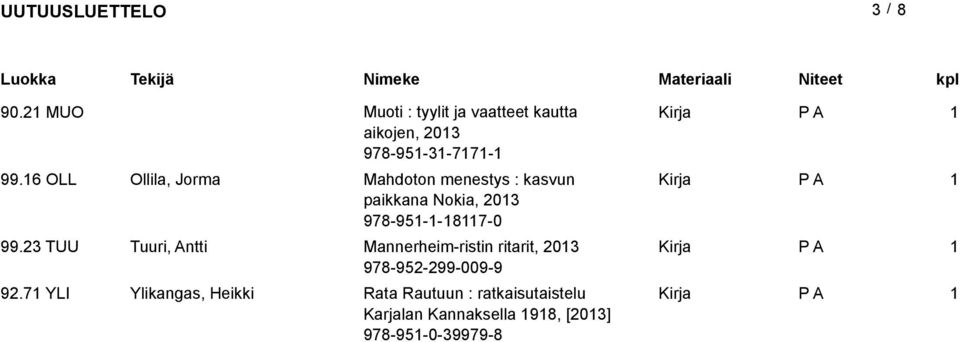 23 TUU Tuuri, Antti Mannerheim-ristin ritarit, 203 978-952-299-009-9 92.