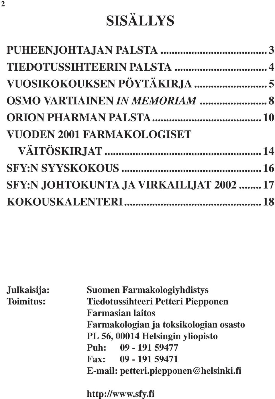 .. 17 KOKOUSKALENTERI.