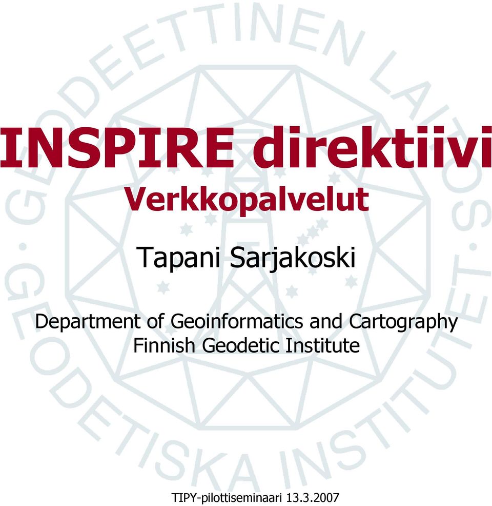 Geoinformatics and Cartography Finnish