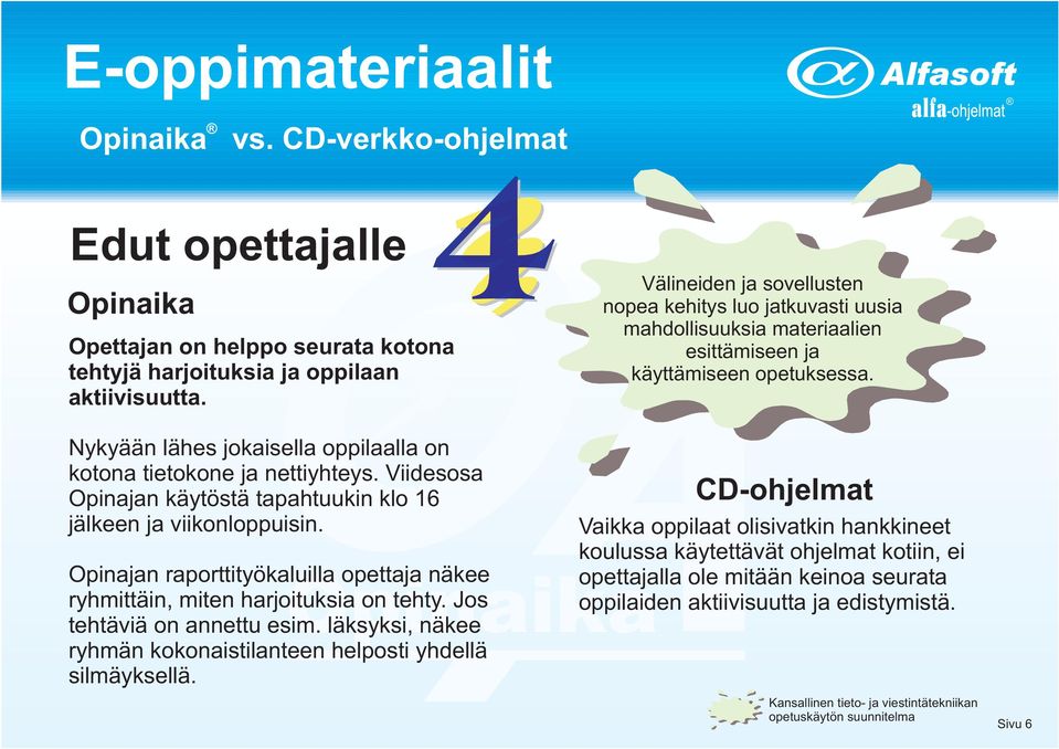 Nykyään lähes jokaisella oppilaalla on kotona tietokone ja nettiyhteys. Viidesosa Opinajan käytöstä tapahtuukin klo 16 jälkeen ja viikonloppuisin.
