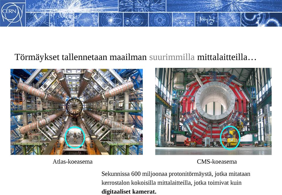 miljoonaa protonitörmäystä, jotka mitataan kerrostalon