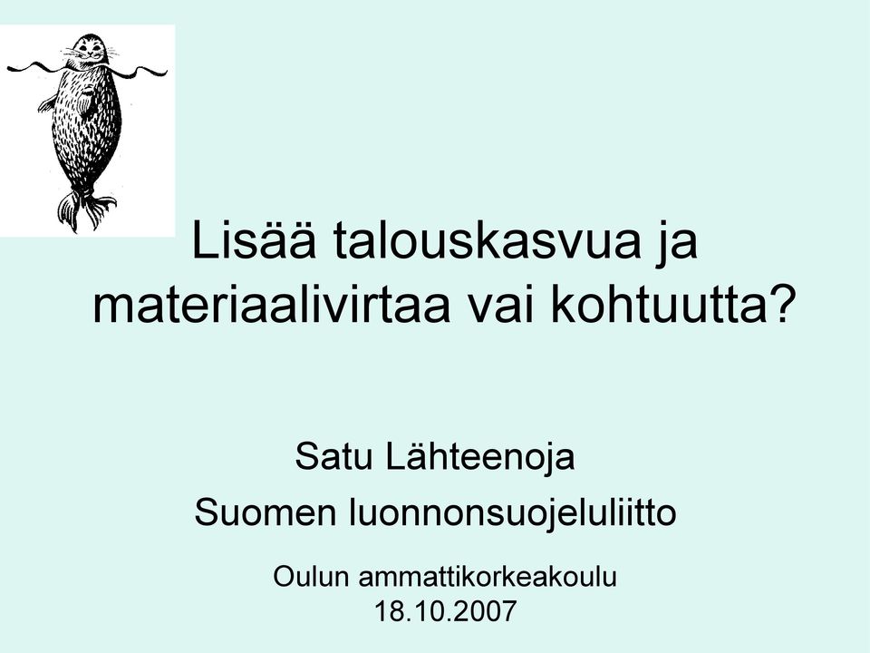 Satu Lähteenoja Suomen