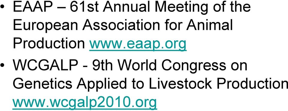 org WCGALP - 9th World Congress on Genetics