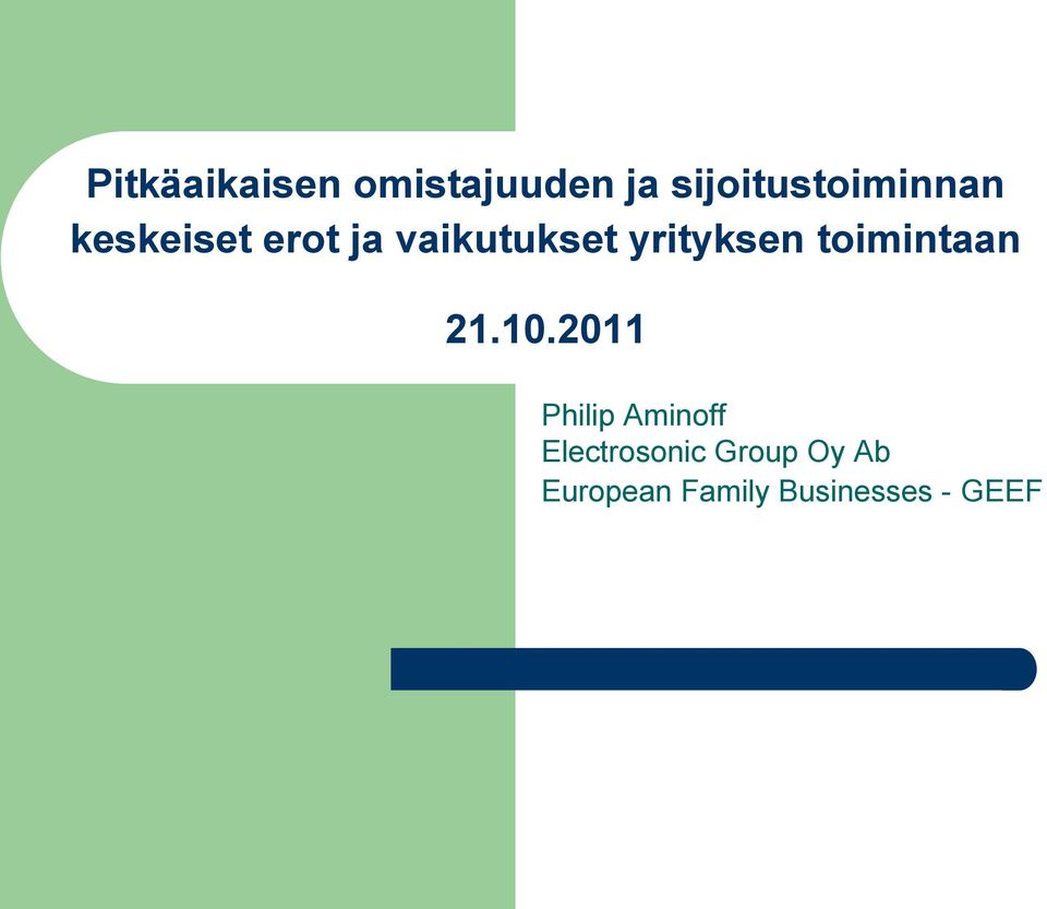 vaikutukset yrityksen toimintaan 21.10.