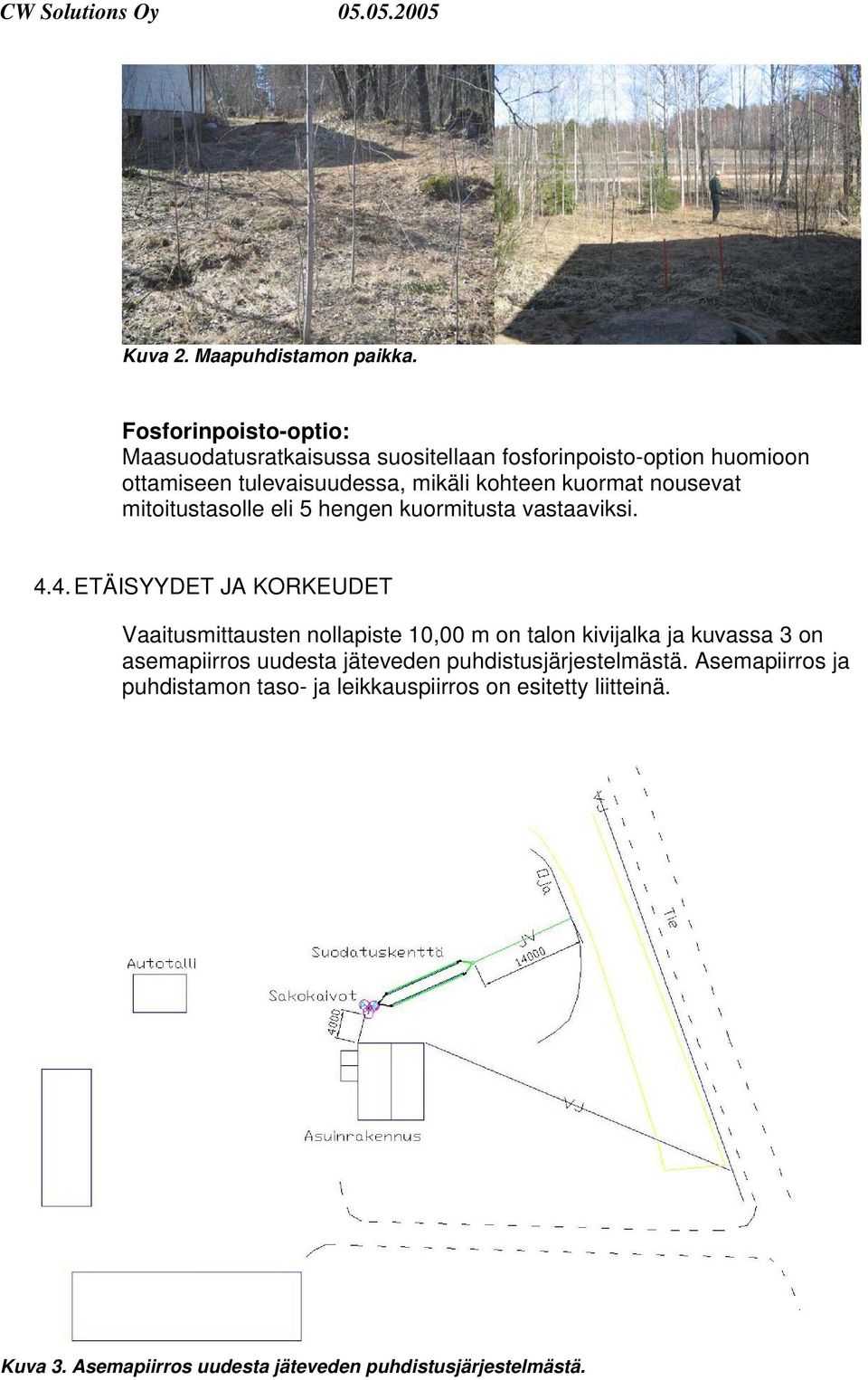 kuormat nousevat mitoitustasolle eli 5 hengen kuormitusta vastaaviksi. 4.