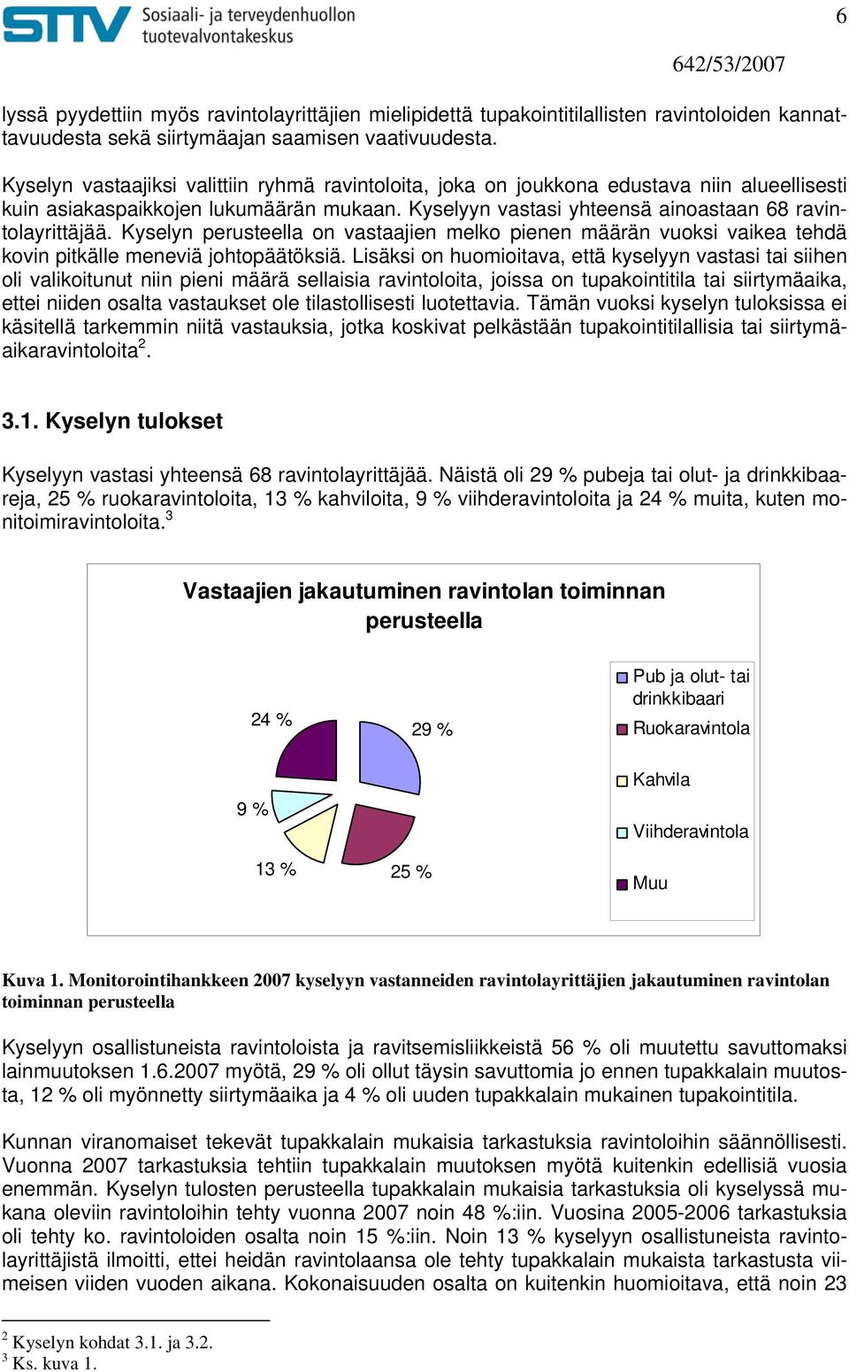 Kyselyn perusteella on vastaajien melko pienen määrän vuoksi vaikea tehdä kovin pitkälle meneviä johtopäätöksiä.