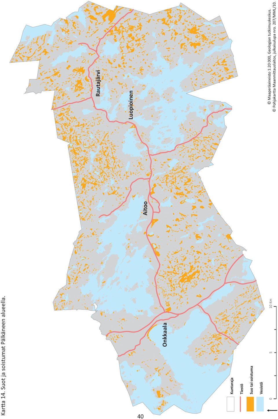 40 Aitoo Maaperäaineisto 1:20 000, Geologian tutkimuskeskus.