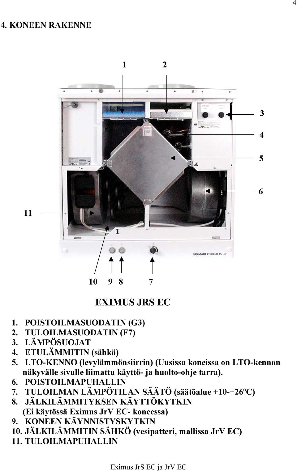 LTO-KENNO (levylämmönsiirrin) (Uusissa koneissa on LTO-kennon näkyvälle sivulle liimattu käyttö- ja huolto-ohje tarra). 6.