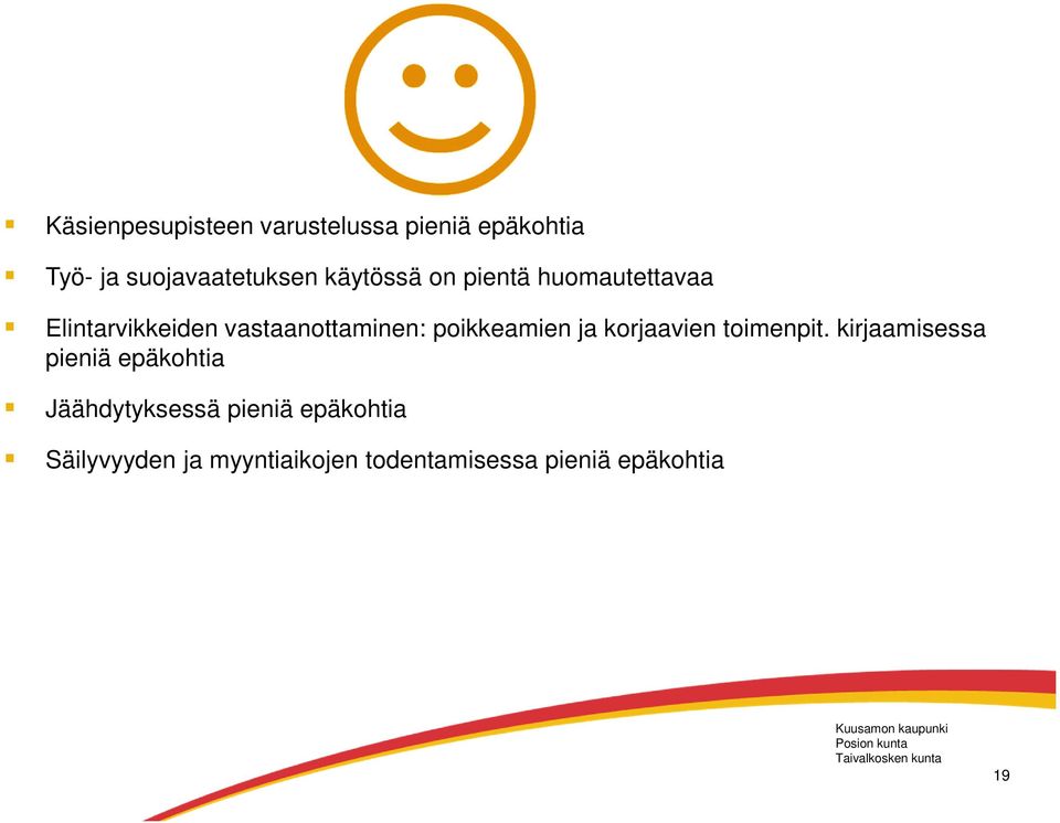 poikkeamien ja korjaavien toimenpit.