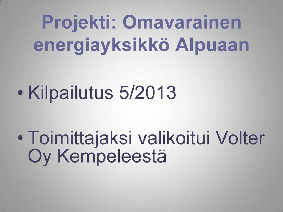 Kilpailutus 5/2013