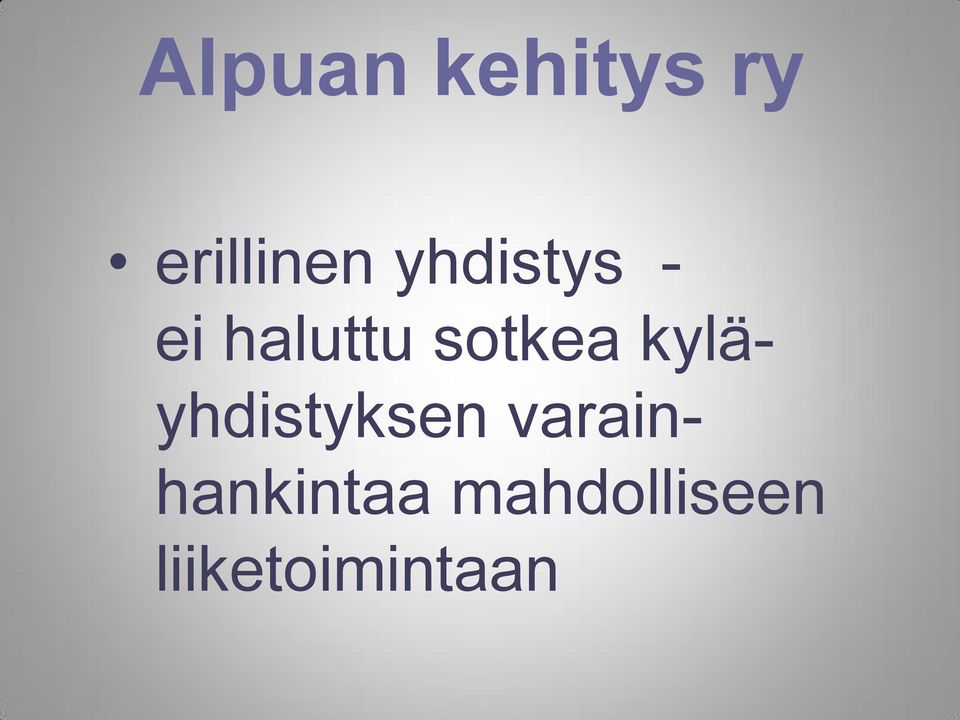 kyläyhdistyksen