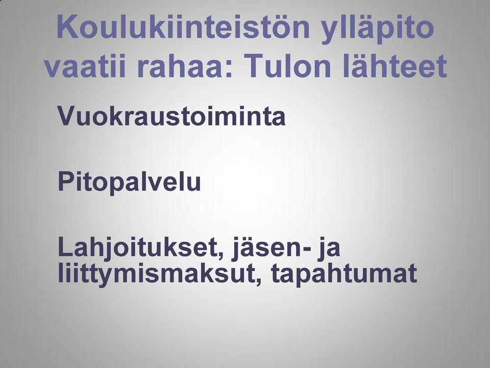 Vuokraustoiminta Pitopalvelu