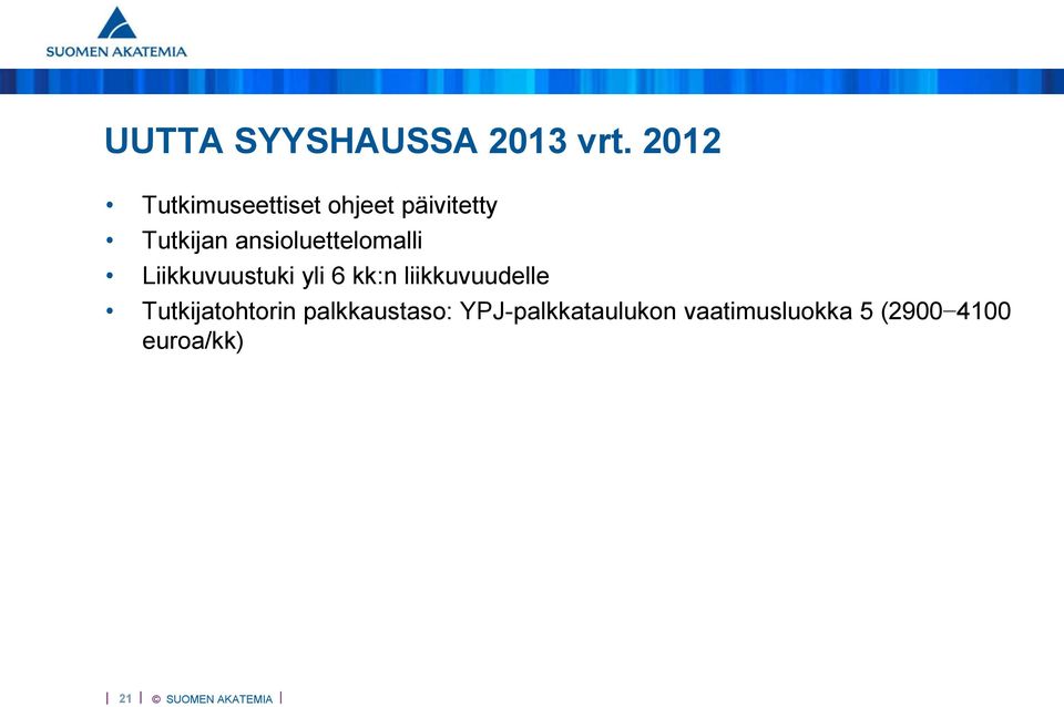 ansioluettelomalli Liikkuvuustuki yli 6 kk:n