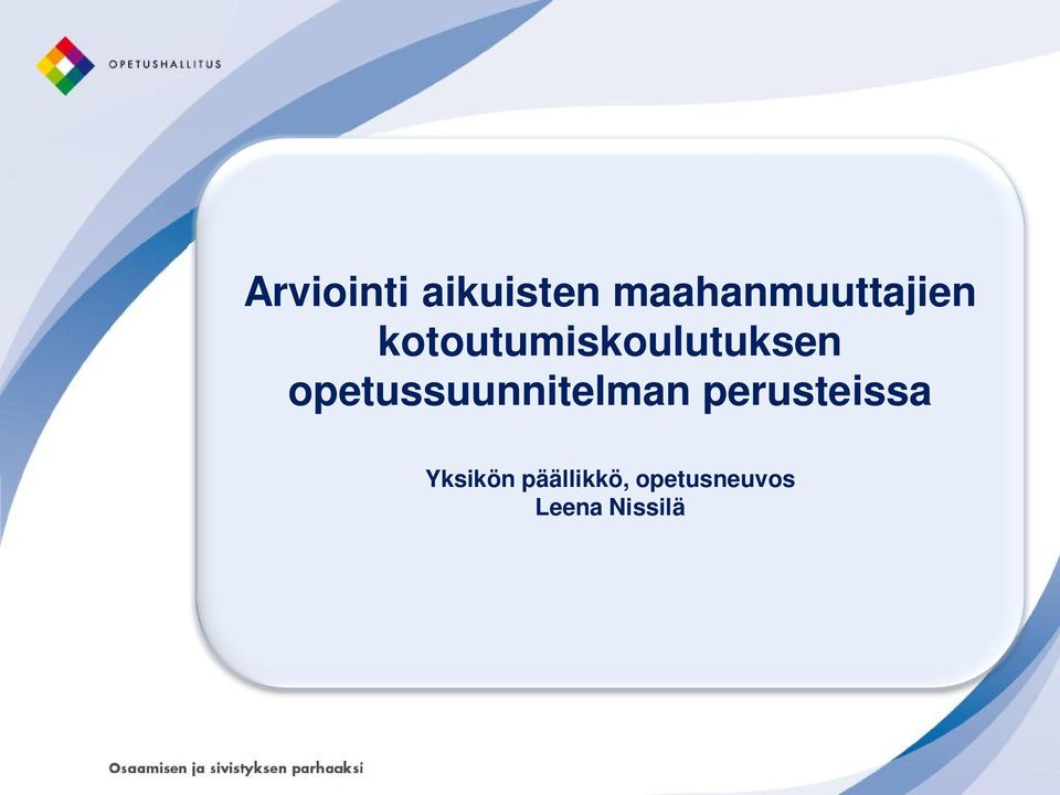 kotoutumiskoulutuksen