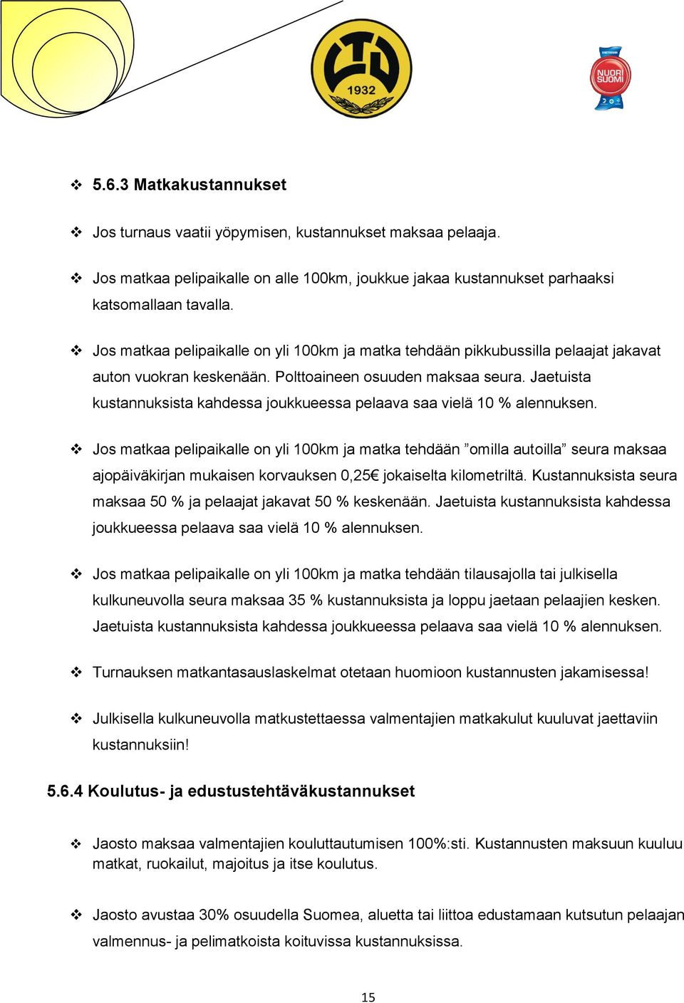 Jaetuista kustannuksista kahdessa joukkueessa pelaava saa vielä 10 % alennuksen.