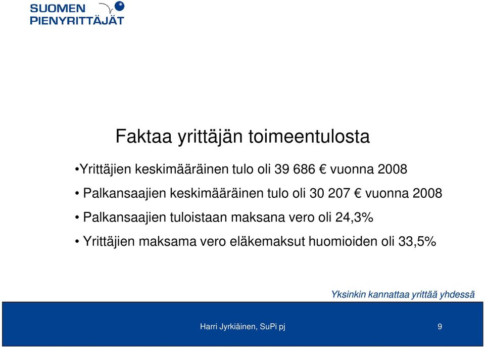 vuonna 2008 Palkansaajien tuloistaan maksana vero oli 24,3%