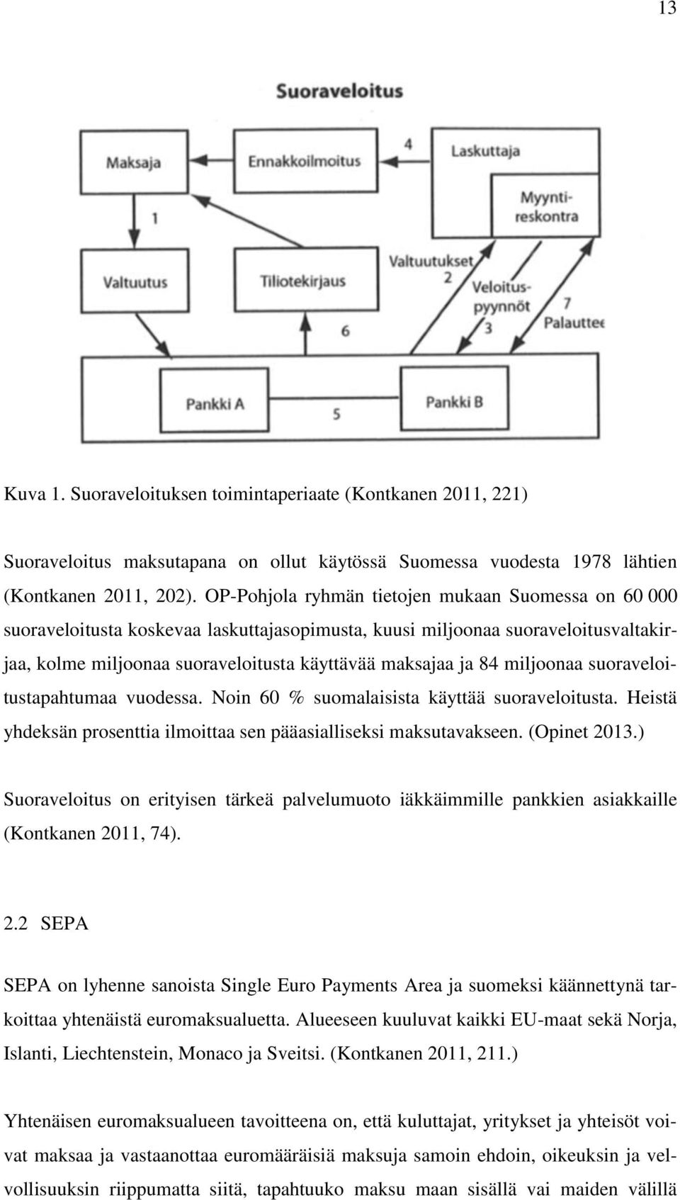 miljoonaa suoraveloitustapahtumaa vuodessa. Noin 60 % suomalaisista käyttää suoraveloitusta. Heistä yhdeksän prosenttia ilmoittaa sen pääasialliseksi maksutavakseen. (Opinet 2013.