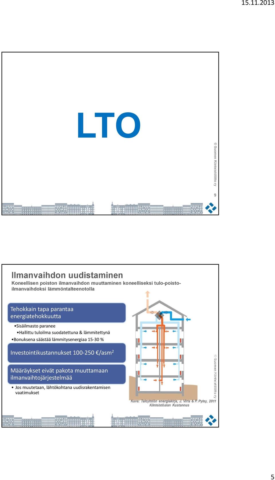 Hallittu tuloilma suodatettuna & lämmitettynä Bonuksena säästää lämmitysenergiaa 15 30 %