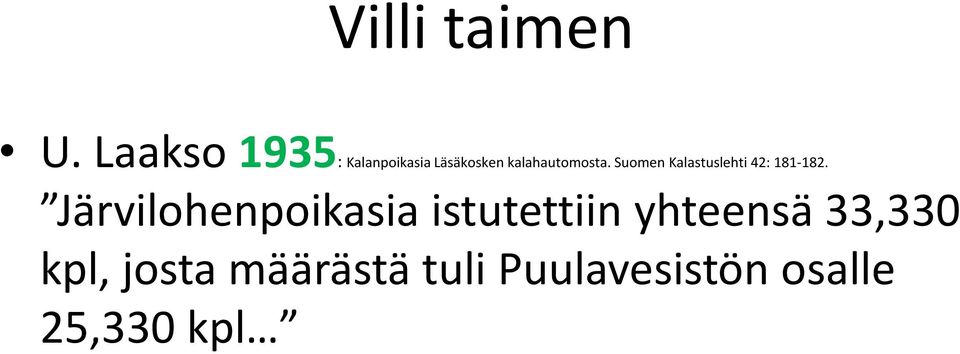kalahautomosta. Suomen Kalastuslehti 42: 181-182.