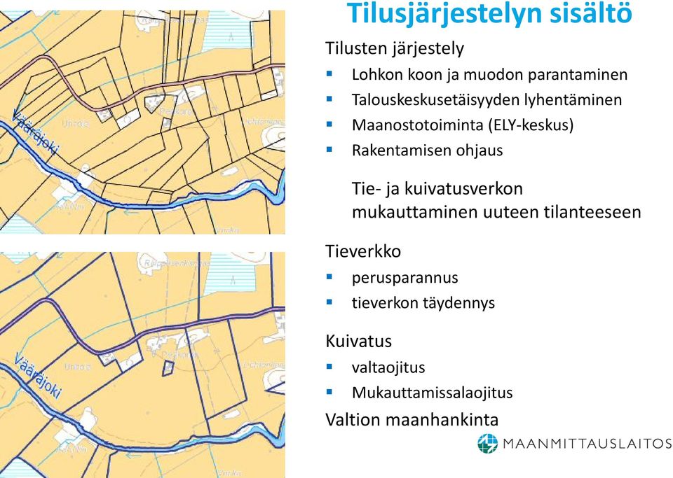 ohjaus Tie- ja kuivatusverkon mukauttaminen uuteen tilanteeseen Tieverkko