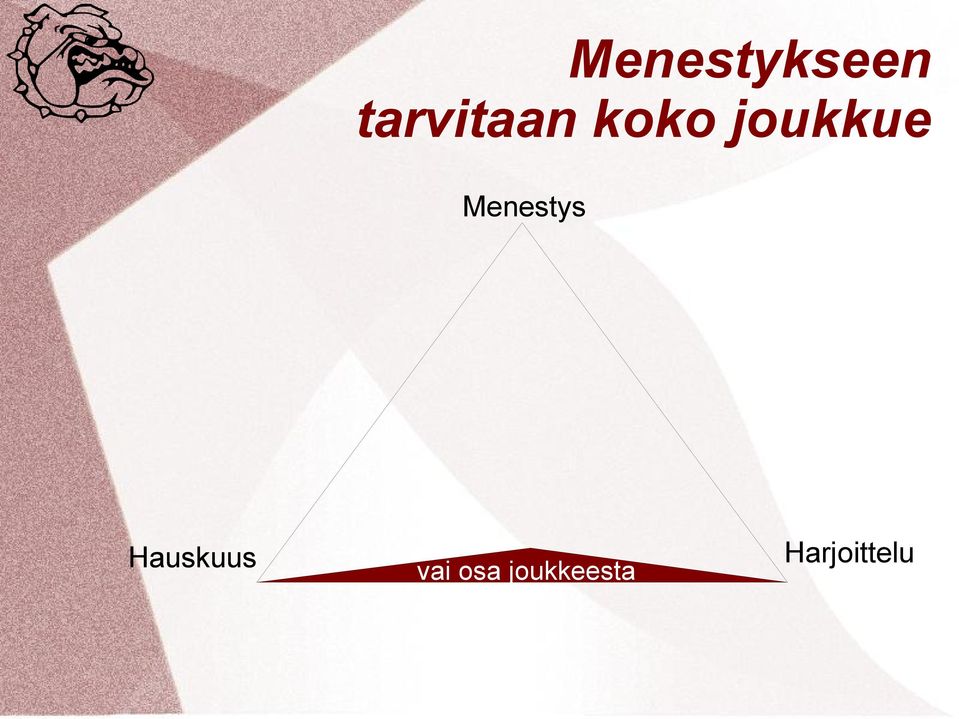 joukkue Menestys