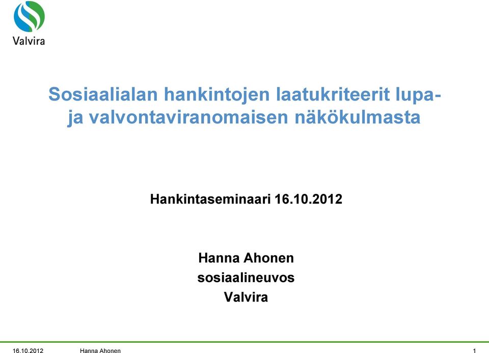 Hankintaseminaari 16.10.