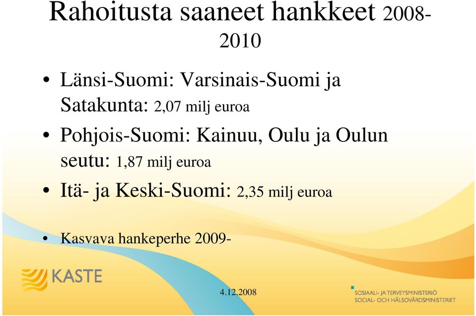 Pohjois-Suomi: Kainuu, Oulu ja Oulun seutu: 1,87 milj