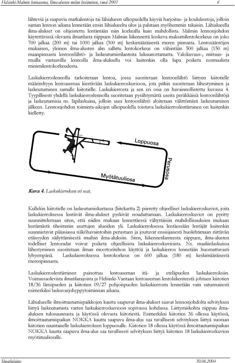 Malmin lennonjohdon käytettävissä olevasta ilmatilasta riippuen Malmin liikennettä koskeva maksimilentokorkeus on joko 700 jalkaa (200 m) tai 1000 jalkaa (300 m) keskimääräisestä meren pinnasta.