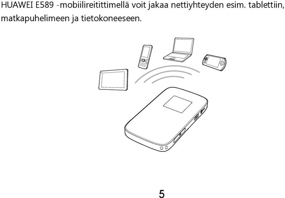 jakaa nettiyhteyden esim.