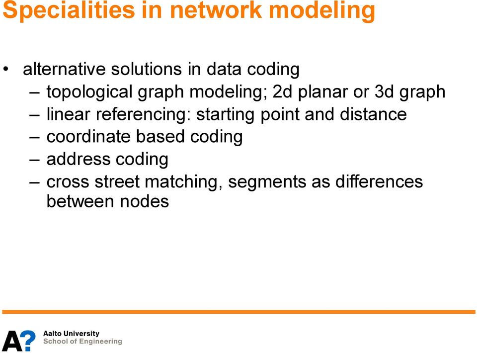referencing: starting point and distance coordinate based coding