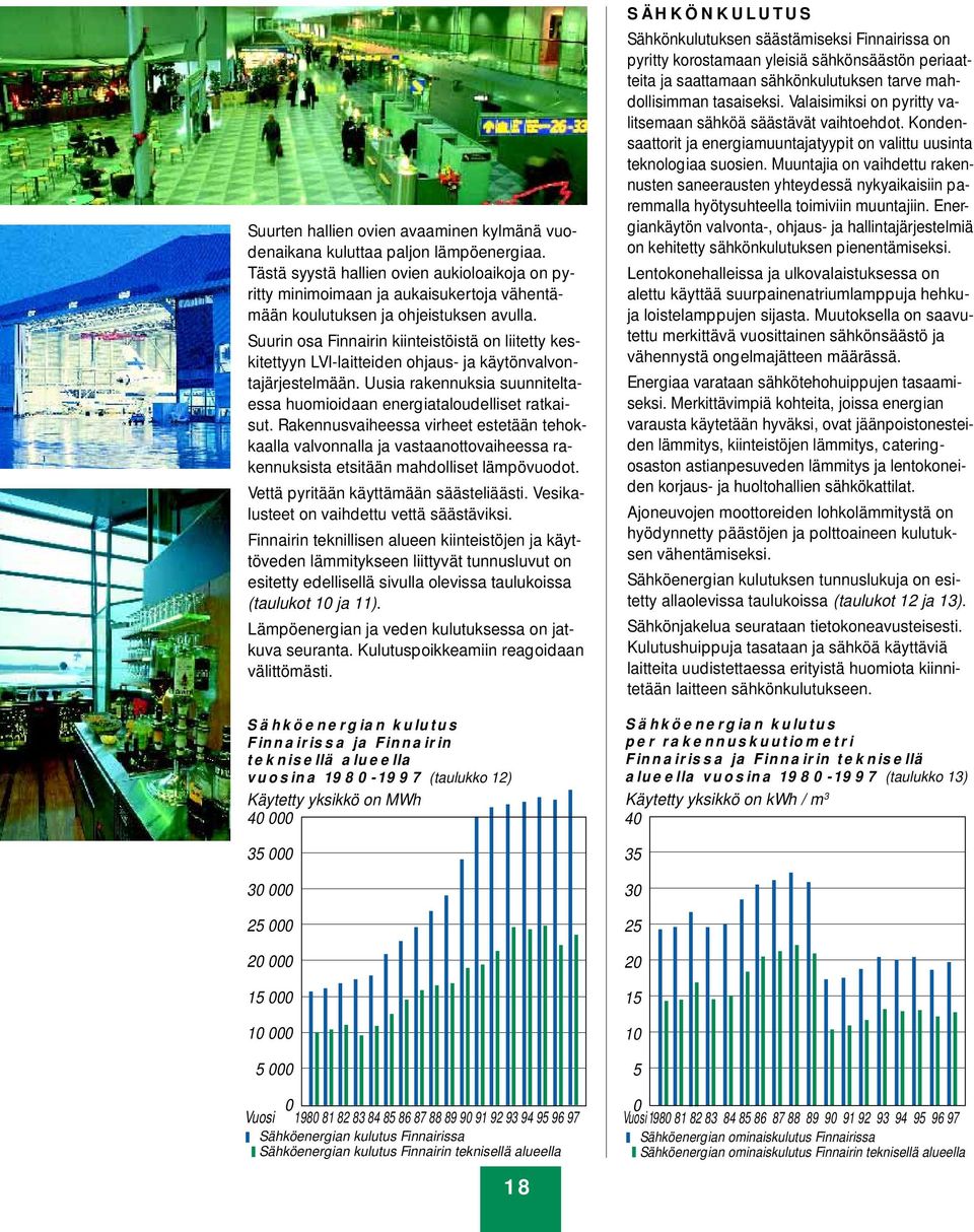 Suurin osa Finnairin kiinteistöistä on liitetty keskitettyyn LVI-laitteiden ohjaus- ja käytönvalvontajärjestelmään. Uusia rakennuksia suunniteltaessa huomioidaan energiataloudelliset ratkaisut.